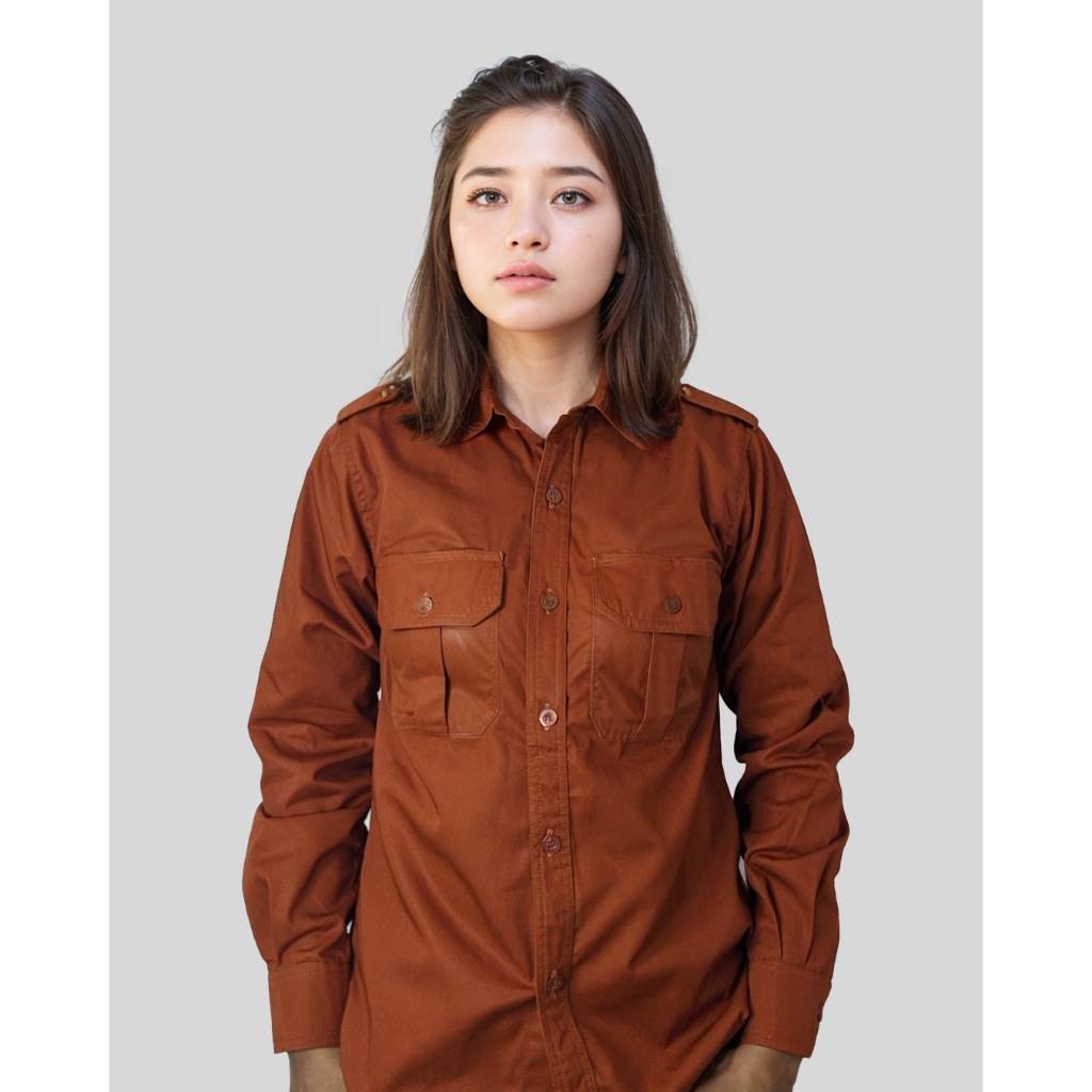 Termurah Baju Warna Terakota/ Merah Bata / Kemeja Lapangan/ Outdoor/ Pdl/ Pdh, Tactical, Formal