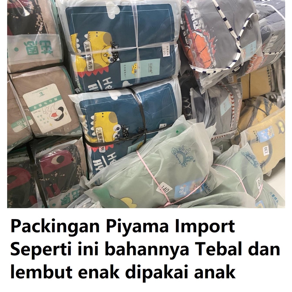 Grosir Setelan Piyama Anak 1 - 12 Tahun Import