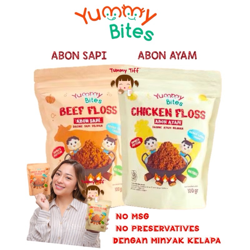 

Yummy Bites Abon Mpasi & Anak 100 GR Abon Ayam, Abon Sapi - BB Booster - NO MSG abon bayi WE!