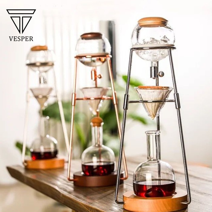 ice coffee maker cold brew drip tower CM05 wood base stand