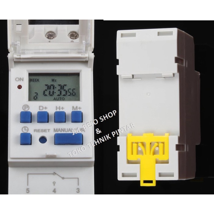 12 V DC DIN Rail Digital Programmable Timer Switch Model MCB