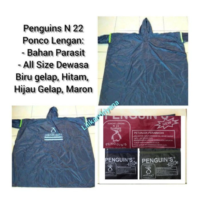 Grosir Jas Hujan Penguin Penguins N-22 Ponco Lengan