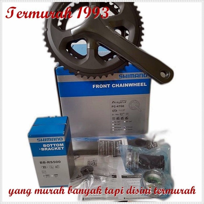 crank shimano tiagra 2x10 speed + shimano Sparepart Sepeda Termurah *