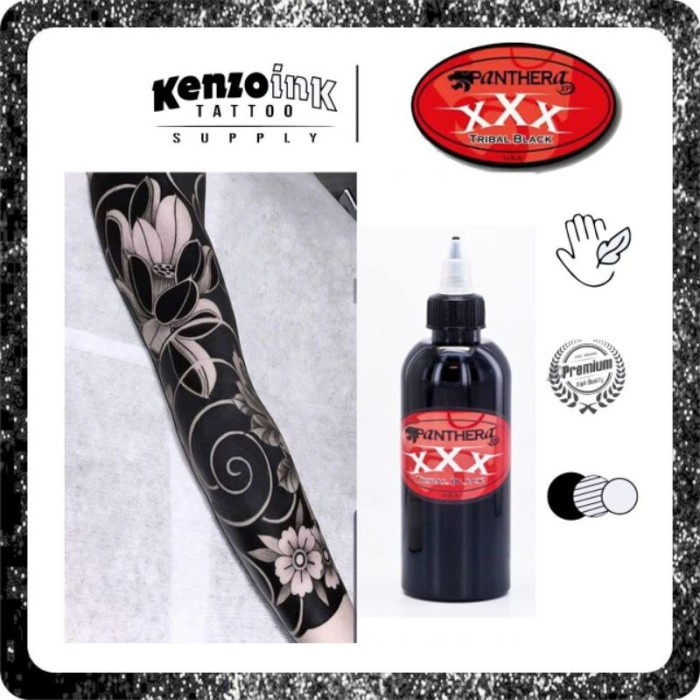 ..... Tinta Tato Panthera Triple X Hitam Pekat Original