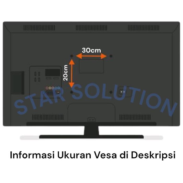 JTTOP" BRACKET TV 43INCH/ BREKET TV DINDING 43INCH/ BRAKET TV UNIVERSAL 43INCH ONYX BESI LCD