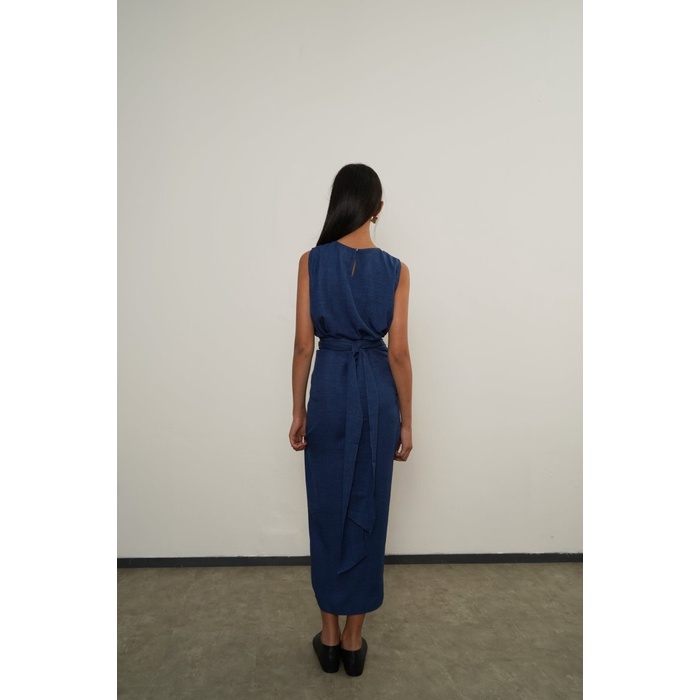 PAFON ELEYA DRESS - NAVY PAFON