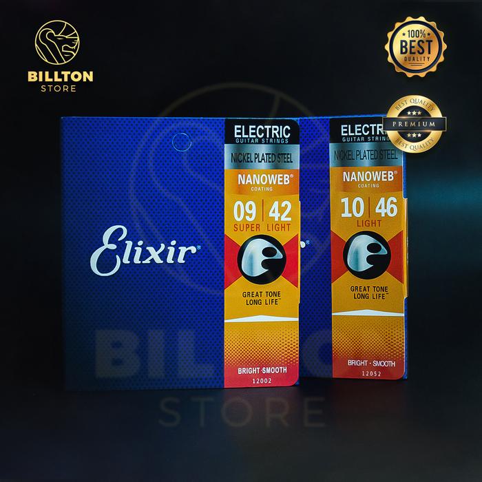 SENAR GITAR ELEKTRIK ELIXIR 1 SET NANOWEB NICKEL PLATED STEEL GITAR STRING
