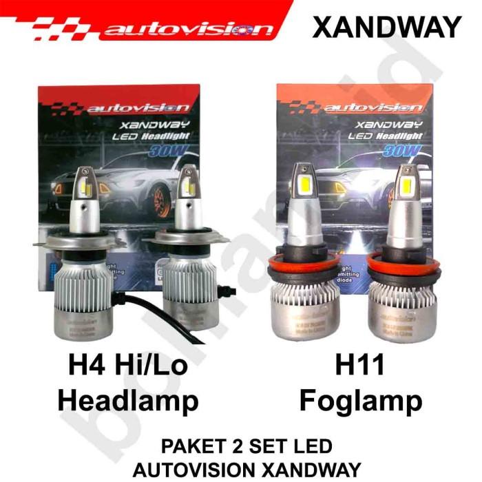 Ready 2Set Lampu LED INNOVA 2004-2016 H4 Headlamp H11 Fog AUTOVISION XANDWAY