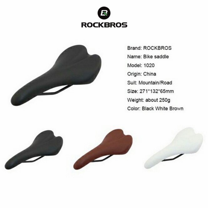Sadel Sepeda Rockbros 1020C Mtb Roadbike Lipat Seli Hitam Coklat -Gratisongkir