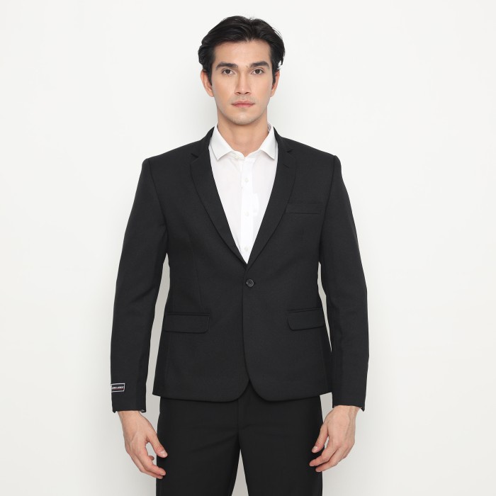 TERBARU Jas Formal Pria Kancing 1 Hitam Junkies (J.920.01) Andre Laurent