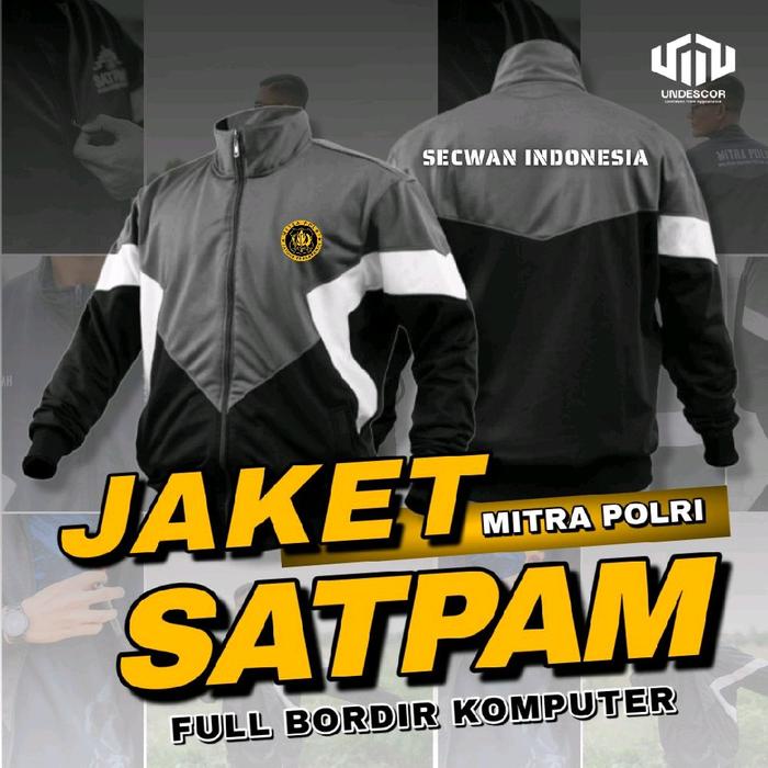 Jaket Security Wanita Tracktop Satpam Mitra Polri Jaket Sport Jaket Parasut Outdoor Full Bordir