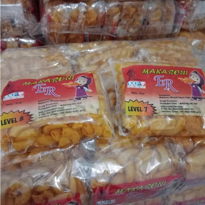 

Makroni Er Level Pedas 1/10 Isi 24 Pcs Paket Komplit