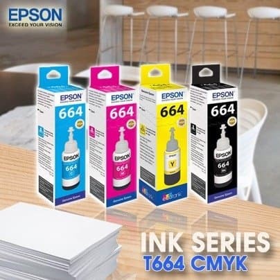 Ready [ORIGINAL BOX] TINTA EPSON T664 L SERIES WARNA CMY / L120 L310 L360