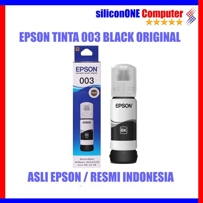Ready Epson Tinta 003 Black Asli Original L3110 L5190 L3210 L1210 Hitam