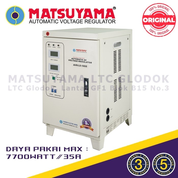 Paling Baik Stabilizer Listrik Stavolt Voltage Regulator Matsuyama 10000 Watt
