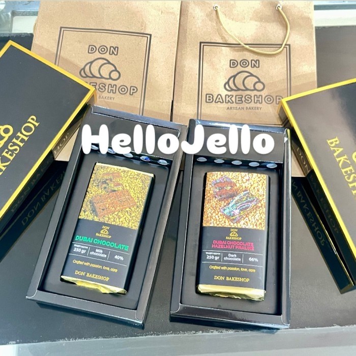 

BARANG TERLARIS READY!!! DUBAI CHOCOLATE DON BAKESHOP PISTACHIO HAZELNUT PRALINE COKLAT DUBAI VIRAL