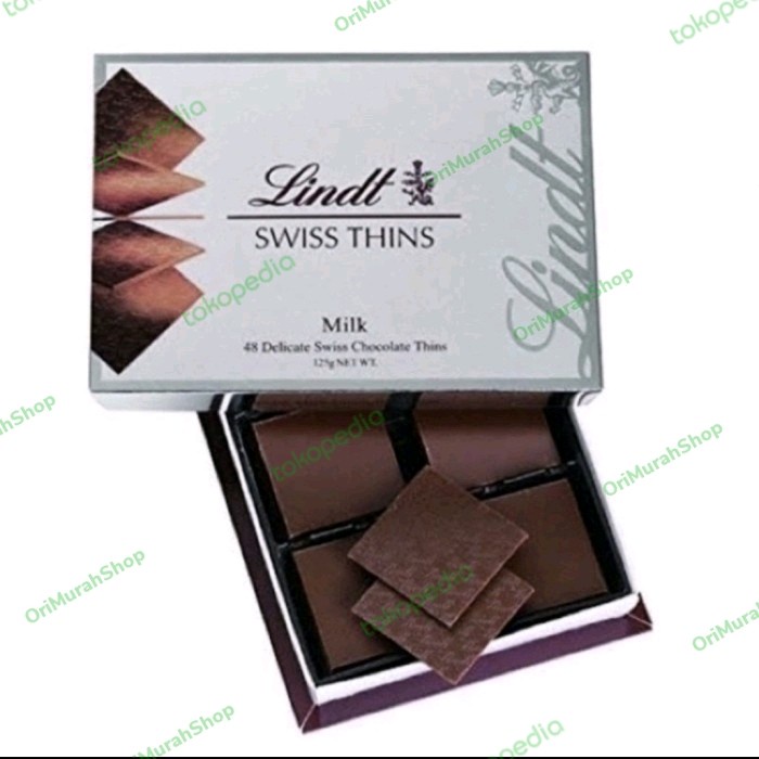 

BARANG TERLARIS Coklat Lindt Swiss Thins Milk Dark Chocolate Thin Cokelat Import Swiss