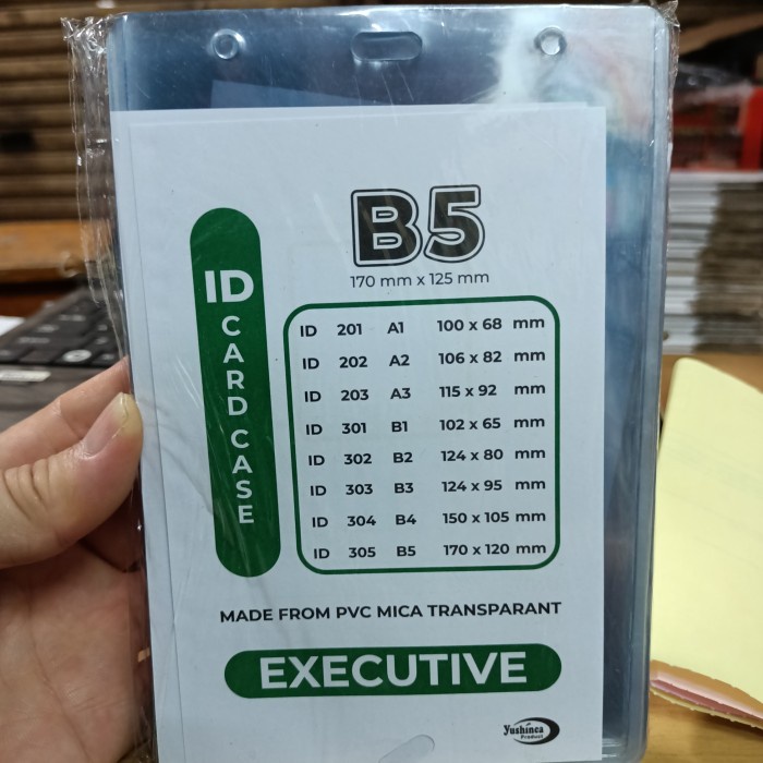Ready- Plastik ID Card ukuran B5 (170 x 120 mm)