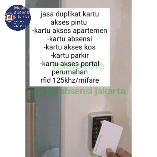 

Ready- duplikat kartu akses apartemen kantor duplikat akses lift portal dll