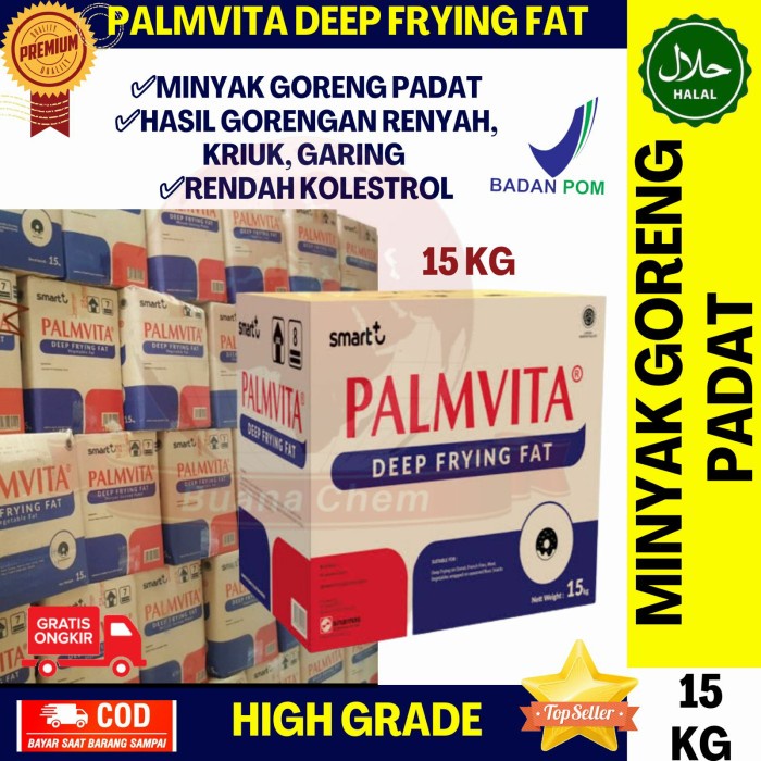 

BARANG TERLARIS Minyak Goreng Padat 15 KG DUS Palmvita/ PALMVITA Deep Frying Fat