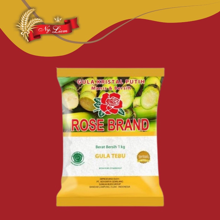 

BARANG TERLARIS ROSE BRAND Gula TEBU Kristal Putih / Gula KUNING 1 Karton (20 x 1 kg)