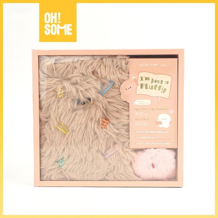 

BARANG TERLARIS OHSOME - Fluffy Journal Notebook Set Buku Catatan Notebook Set