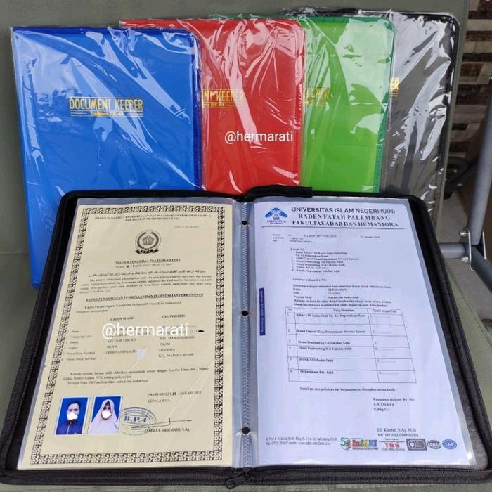 

BARANG TERLARIS Map Organizer F4 60 lembar dokumen keeper Resleting cover Anti Air Stationery