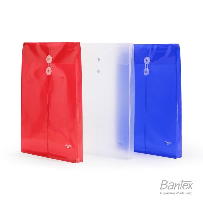 

BARANG TERLARIS 12 Pcs Map Plastik Tali Bantex Folio F4 Trendy String Envelope Portrait 3223 01 Blue