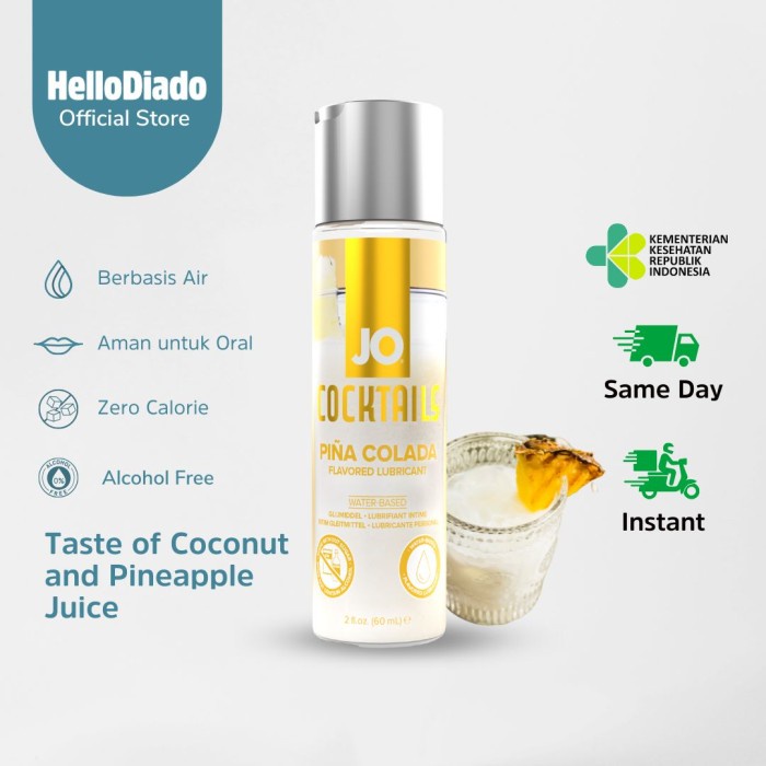 

HelloDiado -System Jo Pina Colada Cocktails - Pelumas Rasa Edible Flavour