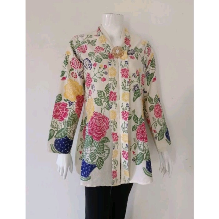 Kebaya Encim Modern Kebaya Wisuda Hijab Bunga Encim Ready