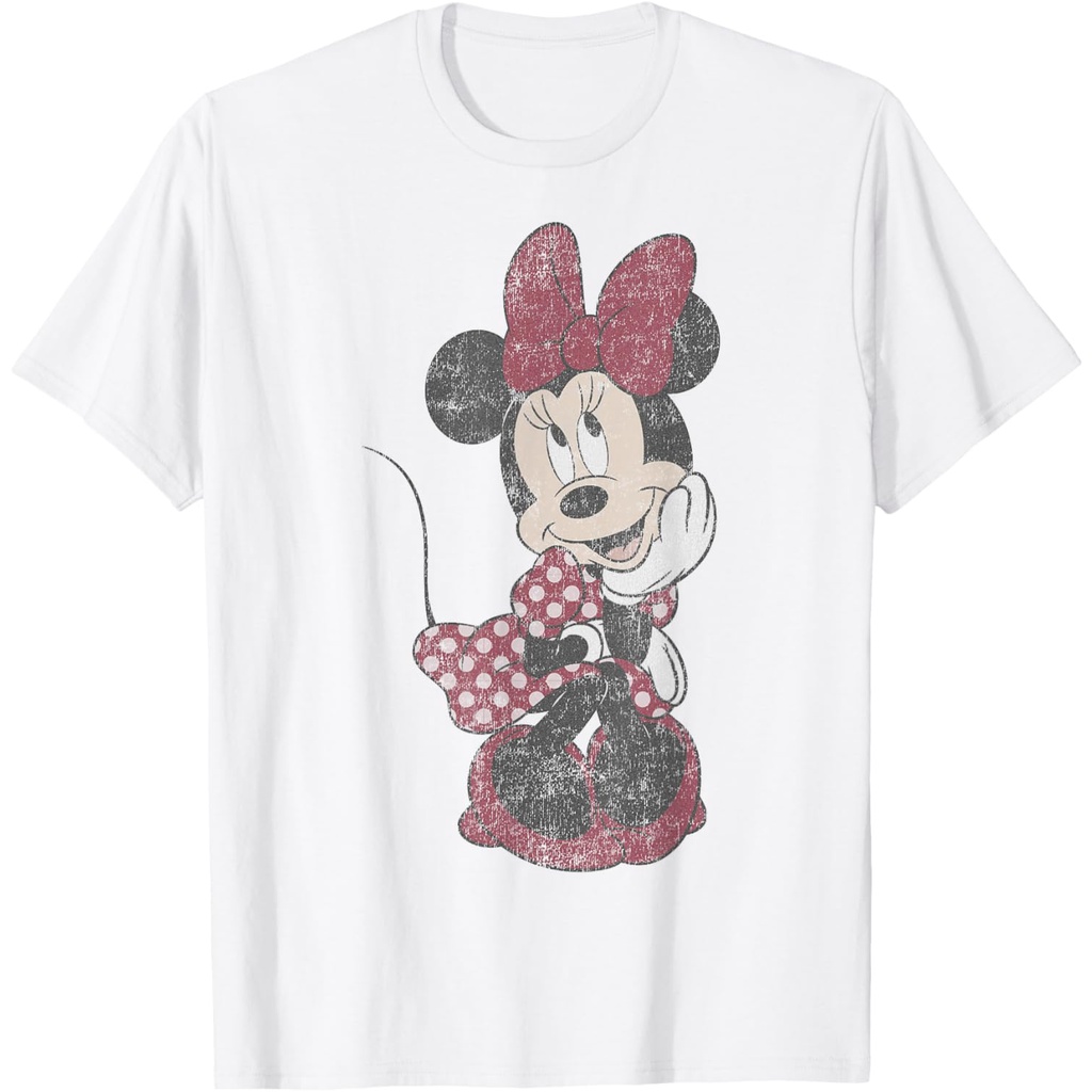 Kaos Vintage Pemalu Minnie Mouse Mickey And Friends Disney