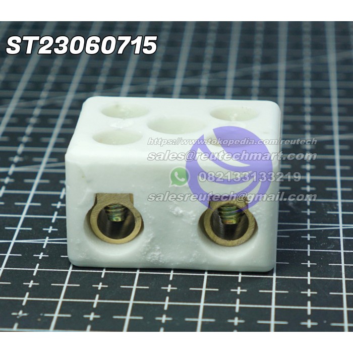 Terminal Block Keramik 30A Terminal Blok Keramik 2 Pole 30A