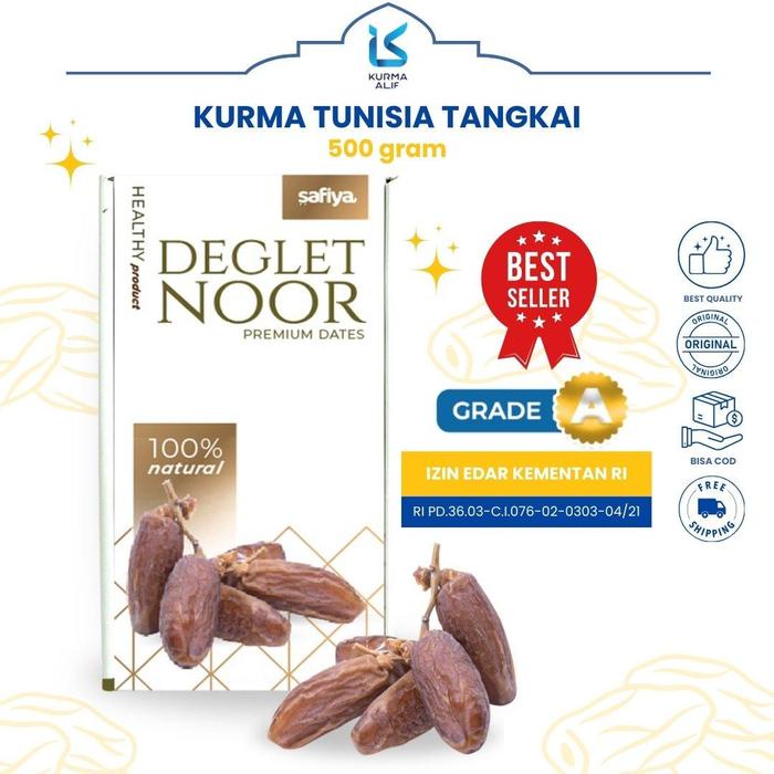 

Kurma Tunisia Tangkai 1 Kg Crunchy Lembut