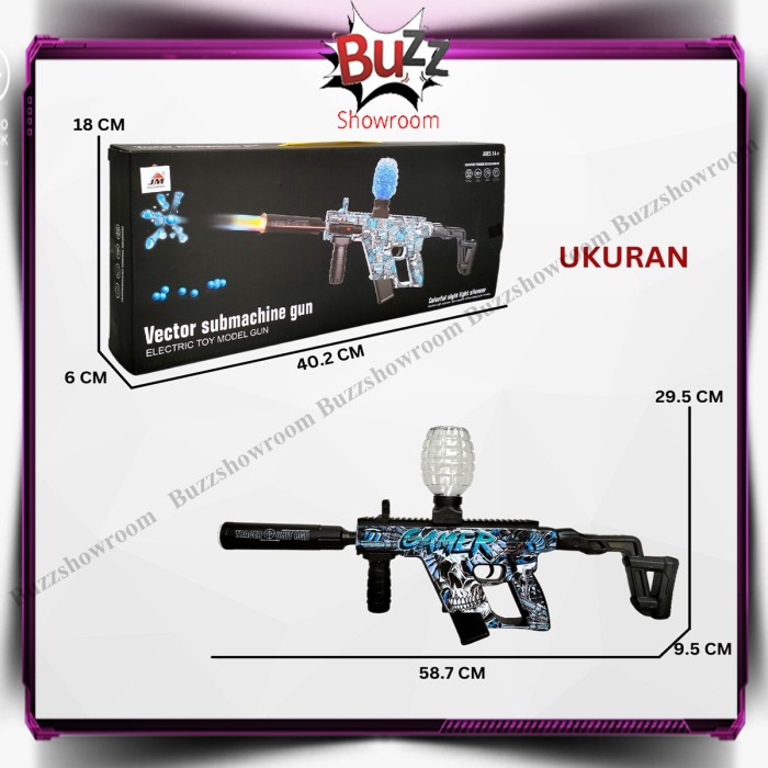 READY STOK TEMBAKAN ANAK WGG KRISS VECTOR WATER GEL BLASTER MAINAN SUBMACHINE GUN WATERGEL READYY