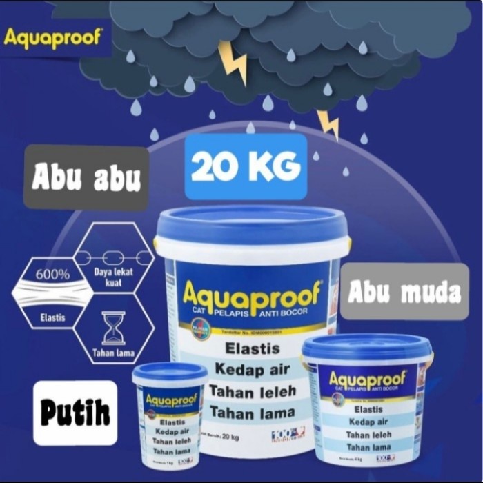 TOP AQUAPROOF 20KG PAIL WATERPROOF ANTI BOCOR AQUAPROOF 20KG WATERPROOF 20KG VARIASI WARNA 20KG PAIL