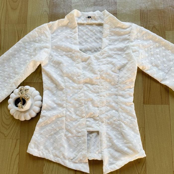 Kebaya Lonceng Kebaya Putih Katun Kebaya Bali Tradisional Wanita Kece High Quality