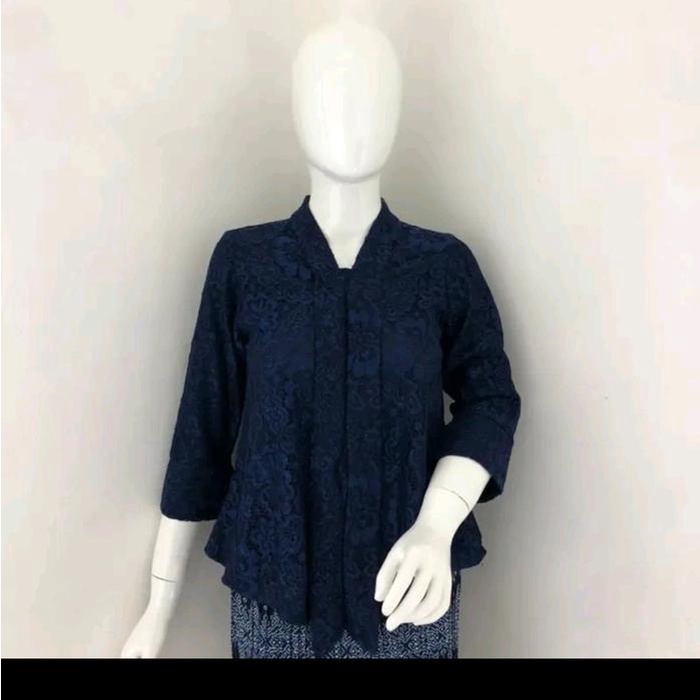 Atasan Kebaya Floy Brokat Encim Busui Friendly / Kebaya Kartini Jumbo Ld 130Cm Ld 140Cm Kutubaru