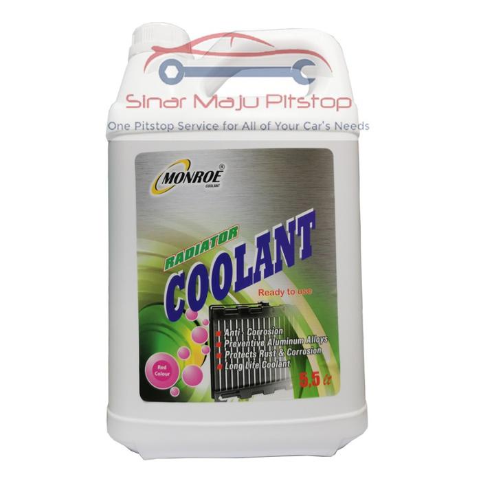 Monroe Radiator Coolant 5.5 Liter Original - Air Radiator Mobil Cairan Warna Merah Pink {Ready High