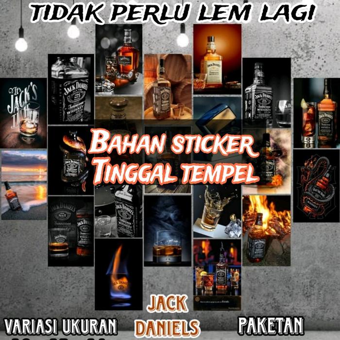 New- poster & produk cetak TINGGAL TEMPEL poster motif Jack Daniels Bahan sticker /