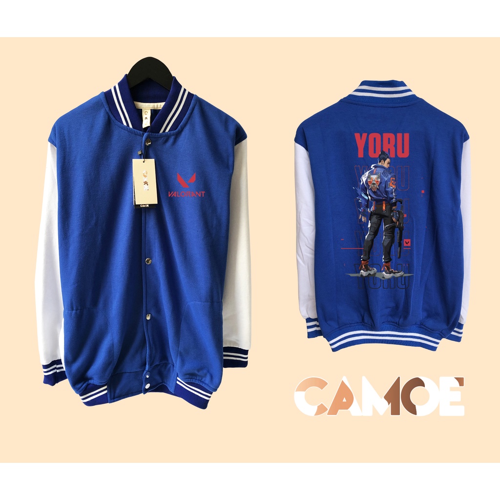 Jaket Baseball Varsity Gaming Valorant Agent Yoru