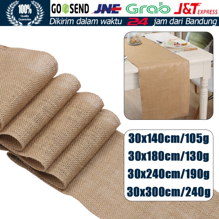 New- Taplak Meja Tamu Makan Panjang Goni 30x300cm / Table Runner Panjang