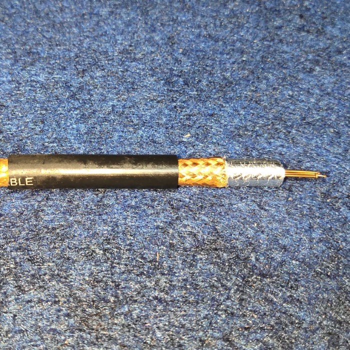 Kabel Belden RG8 RG-8 8237 Coaxial Serabut Stranded Hitam USA Tembaga