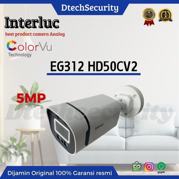 CAMERA CCTV 5MP COLORVU INTERLUC HD50CV2Y/CCTV OUTDOR 5MP COLORVU