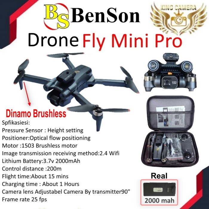Product Laris Benson Drone Fly Mini Pro 4K Camera Motor Brushless / Drone Mini