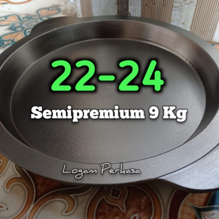 PREMIUM Loyang Martabak Bangka Semipremium 22-24 Berat 9 Kg Plus Tutup