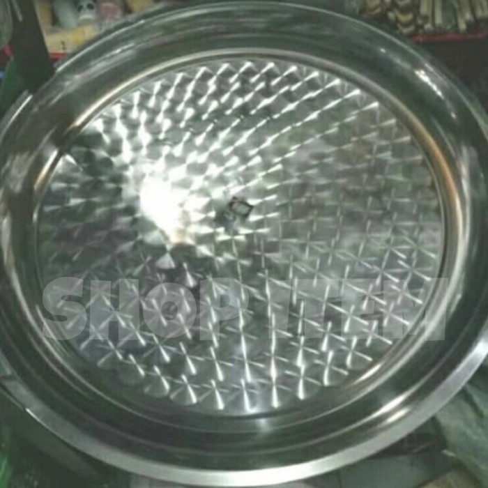 PREMIUM Nampan Bulat Stainless 60cm / Nampan Stainless Bulat 60 cm