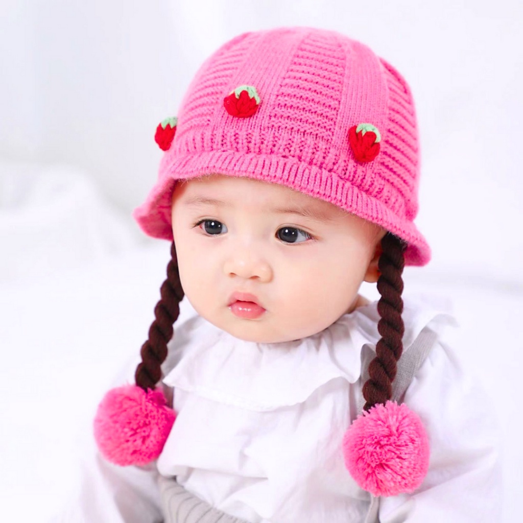 PROMO / Kupluk Cha Cha Bayi - 5 Tahun / Topi Ala Korea Import Premium Newborn Anak Perempuan Rajut