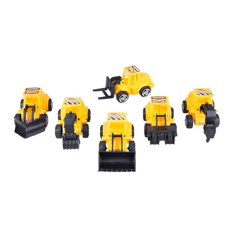 PROMO / [GROSIR ATK] 1 SET 6 PCS MAINAN MOBIL KONTRUKSI LENGKAP DAN DAPAT DIJADIKAN HIASAN KUE /