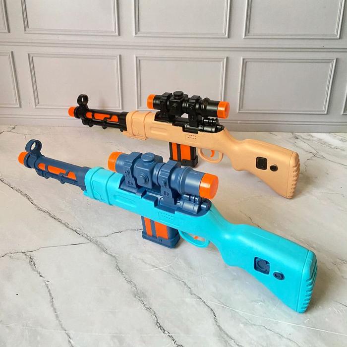 MAINAN ANAK SENJATA SNIPER TEMB4K - TEMBAK4N ADA LASER BERLAMPU / ADA GETARAN DI SENJATANYA TOYS