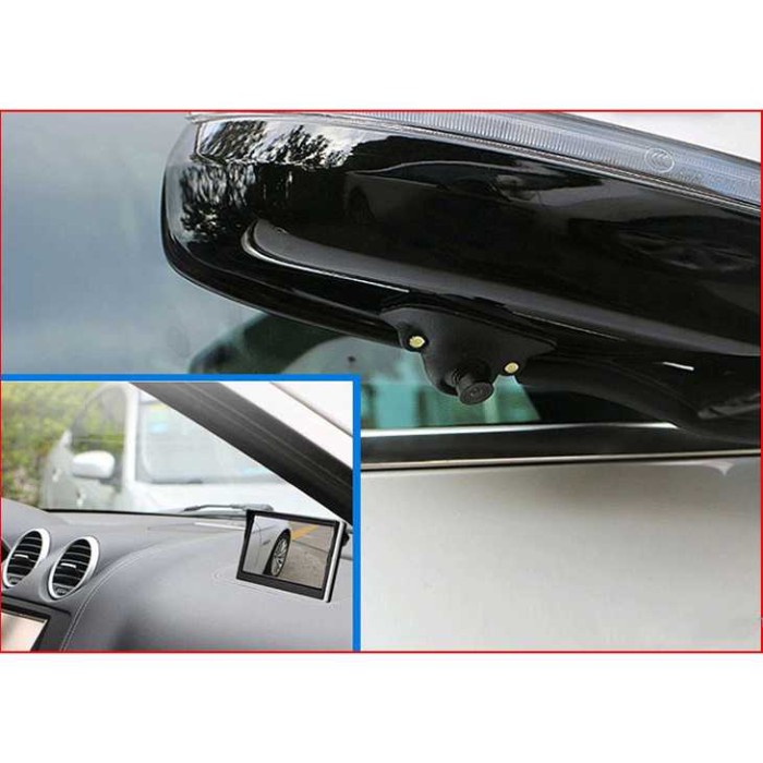 Mantab Kamera Samping Depan Spion Mobil Led Blindspot Waterproof